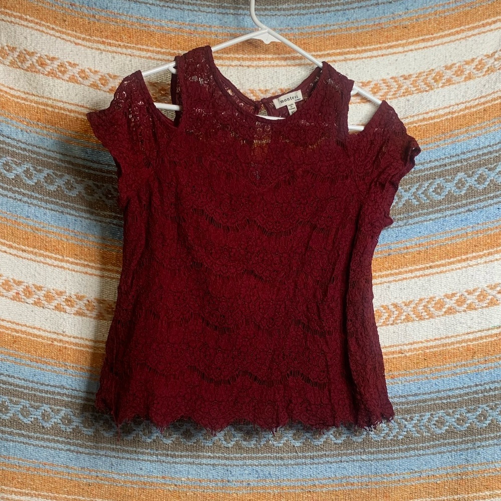 Red lace top